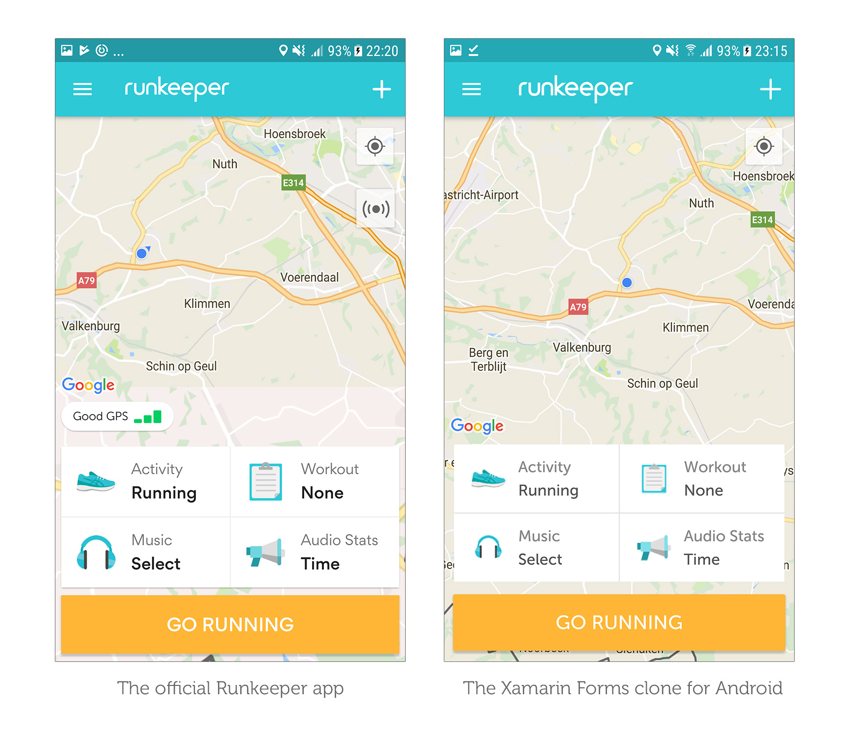 Runkeeper as a Xamarin Forms UI