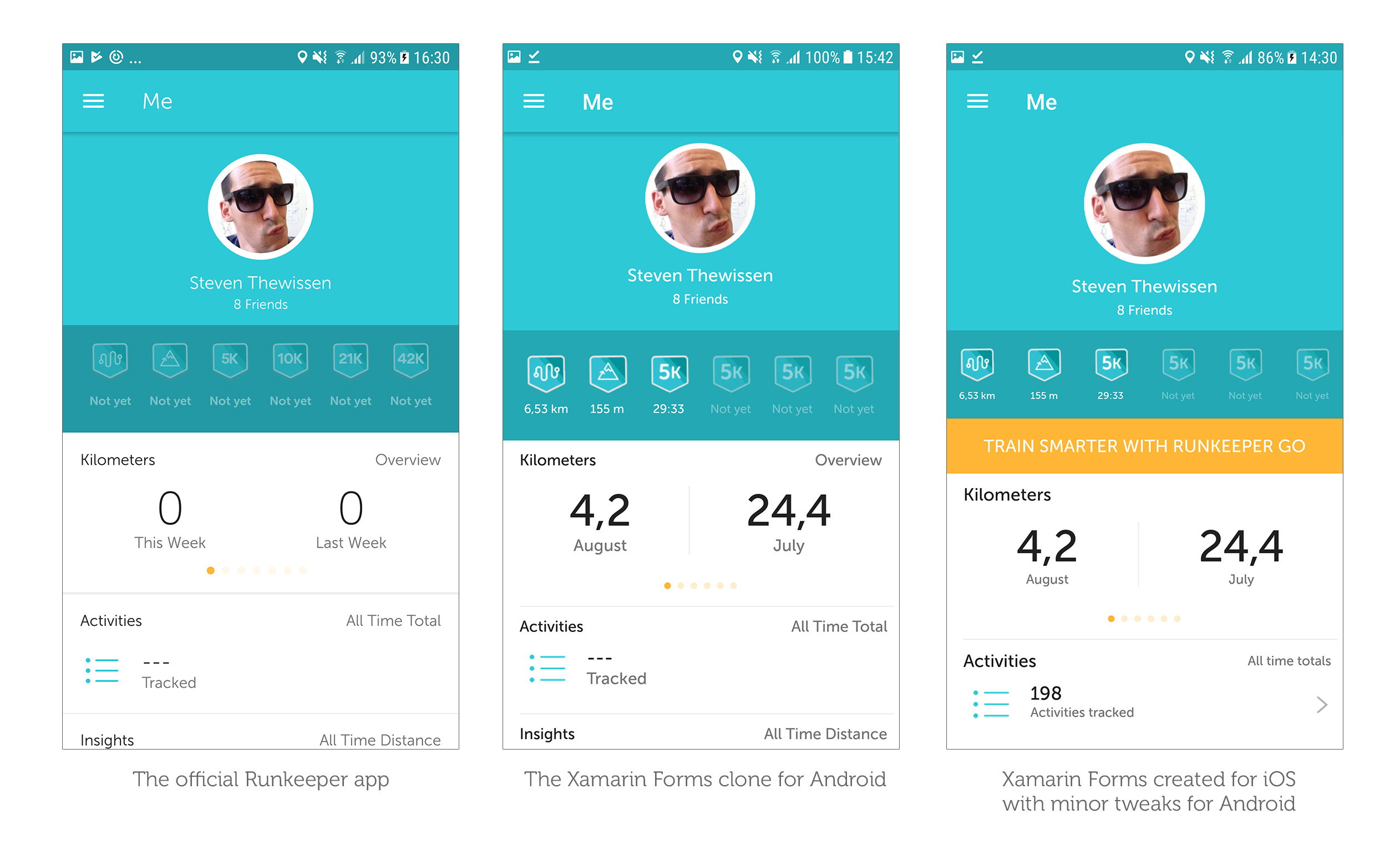 Runkeeper as a Xamarin Forms UI