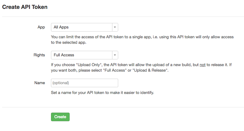 Create an API Token