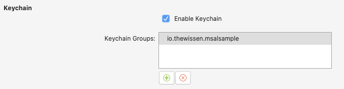 Enabling Keychain access for our app.